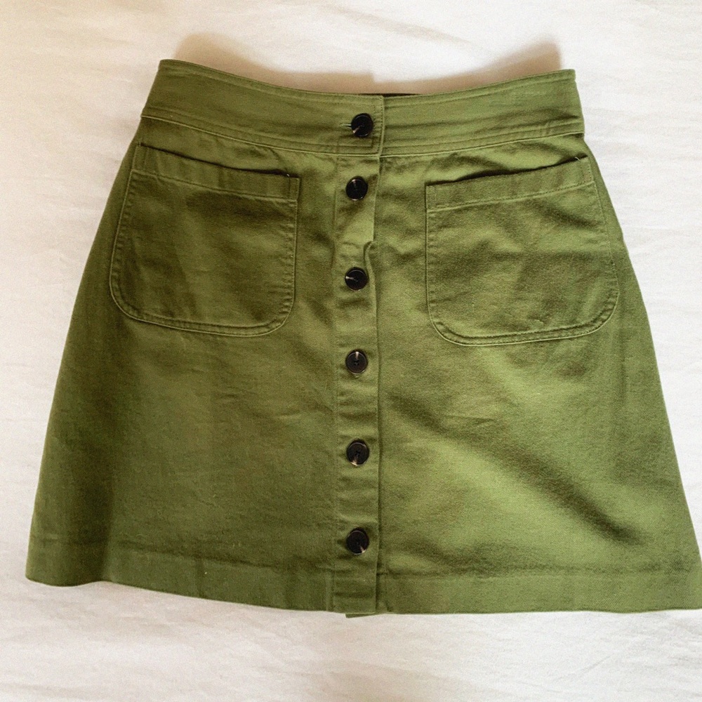 Madewell button through skirt